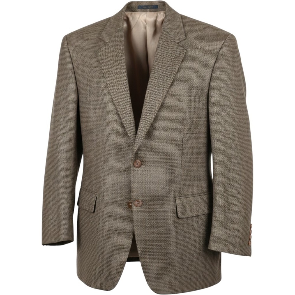 Lauren Ralph Lauren Mens 42S Brown Lambswool Micro Check Sport Coat Blazer 42 S